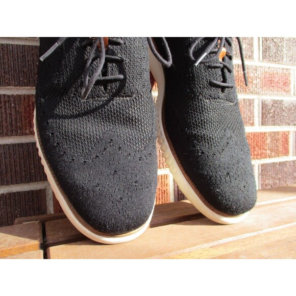 Cole Haan Mens Original Grand Stitchlite Wingtip Oxford Shoes C27568 Black 13 M - Picture 5 of 13